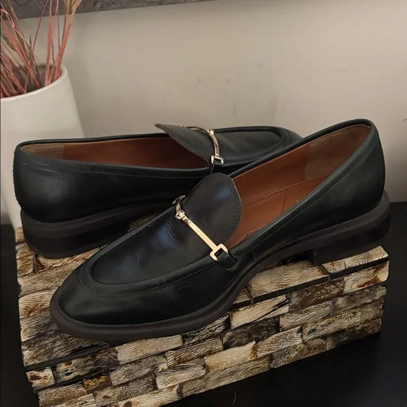 SARTO (US 6) by Franco Sarto Eda Loafer Leather Padded Sturdy Sole English Green - Picture 11 of 16